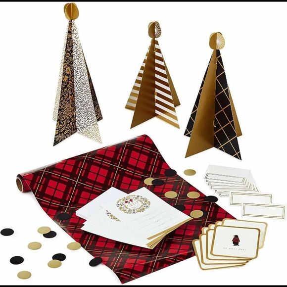 Hallmark Plaid Hostess Set, Holiday Table Set - 2 boxes - Picture 4 of 4